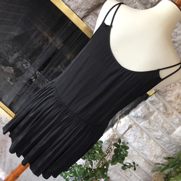 Anthropologie black double strap silk tank blouse - Picture 5 of 6